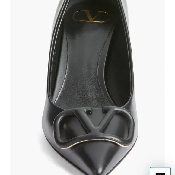 VALENTINO GARAVANI VLOGO LETHER HEELS - Picture 8 of 13